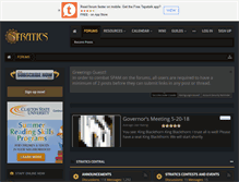 Tablet Screenshot of community.stratics.com